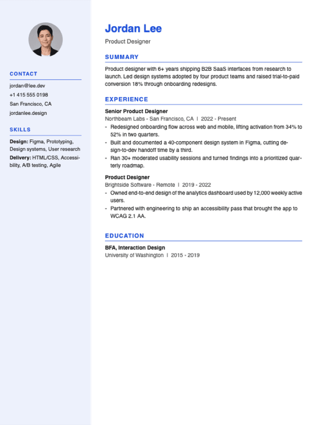 Free Resume Templates - ResumeNext