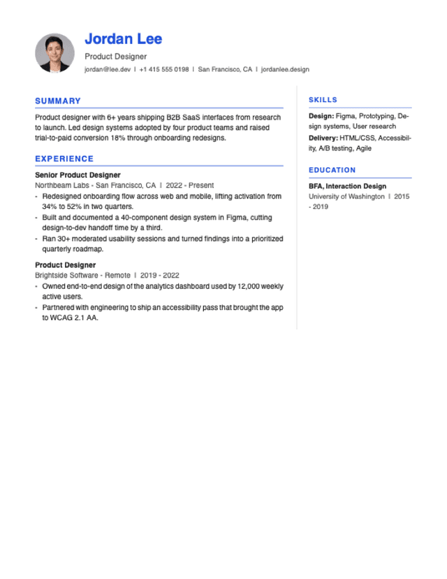 Compact Cv Format Free Resume Templates - ResumeNext